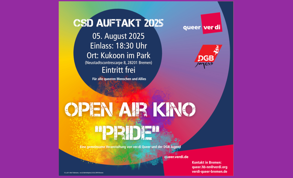 Veranstaltung: Open Air Kino „Pride“ Open Air Kino „Pride“